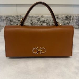 Ferragamo Crossbody Wallet- Cognac